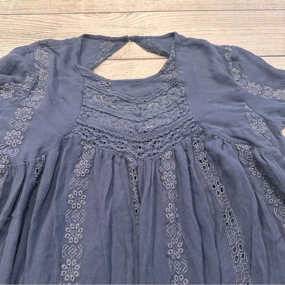 Free People Kiss Kiss Tunic size S blue - Picture 3 of 9
